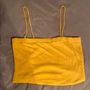 Yellow crop top